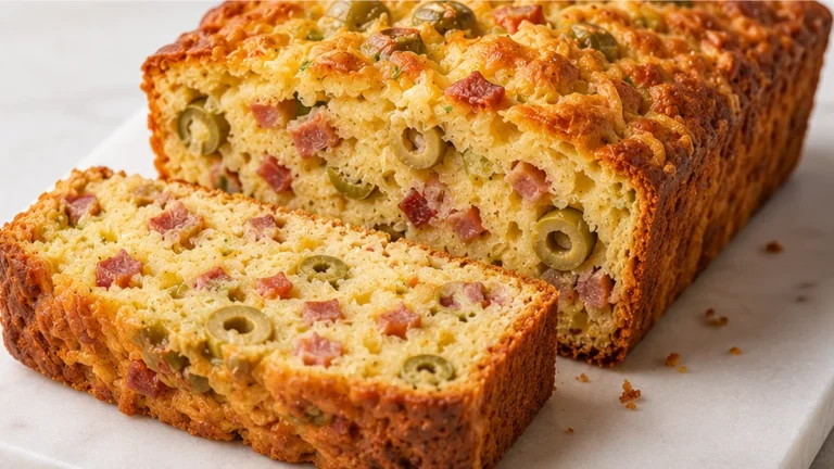 Cakes Salés Moelleux aux Olives & Lardons