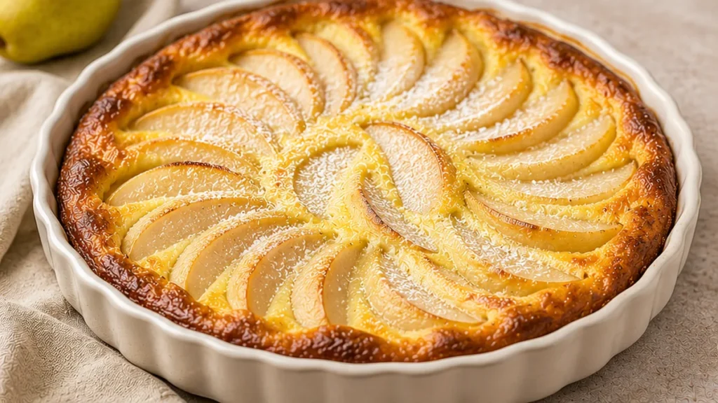 Clafoutis aux Poires Airfryer : Dessert Facile et Gourmand ! - clafoutis poires - Clafoutis poires : réalisez ce dessert maison parfait en 30 minutes avec l'Air