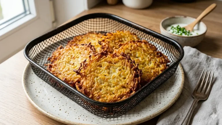 Galette de pomme de terre air fryer : temps de cuisson, temperature et le secret du croustillant
