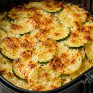 Gratin Courgette Pomme de Terre au Airfryer : Le DÉLICE croustillant qui fond en bouche !