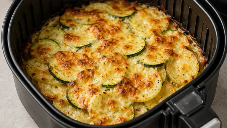 Gratin Courgette Pomme de Terre au Airfryer : Le DÉLICE croustillant qui fond en bouche !