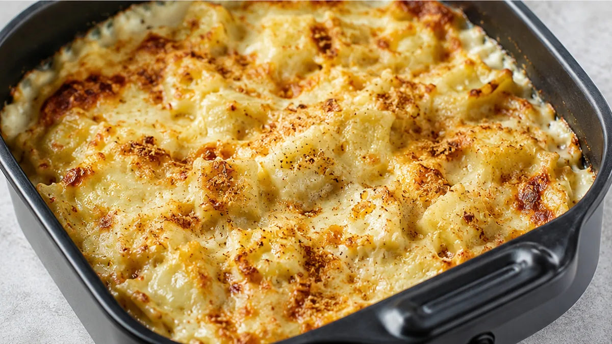 Gratin de Ravioles au Airfryer Croustillant - gratin ravioles - Gratin ravioles au Airfryer: préparez ce plat ultra-rapide et délicieux en quelques minutes. Obt