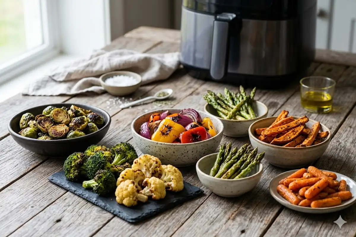 Tableau des temps de cuisson des legumes a l'air fryer Tableau des temps de cuisson des legumes a l'air fryer