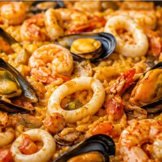 Paella Express aux Fruits de Mer Airfryer - paella fruits de mer