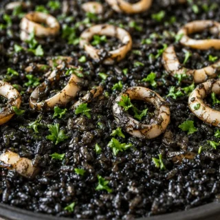 ️ Paella Noir Express Airfryer : Moins de 30 Min ! - paella riz noir
