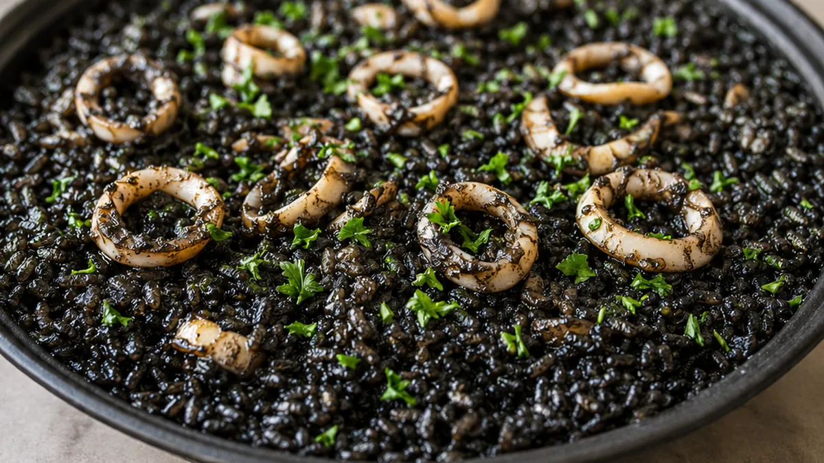 ️ Paella Noir Express Airfryer : Moins de 30 Min ! - paella riz noir - Paella riz noir: réalisez ce plat spectaculaire en un temps record avec votre Airfryer. S