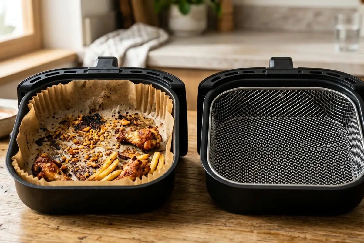 papier sulfurisé air fryer step by step