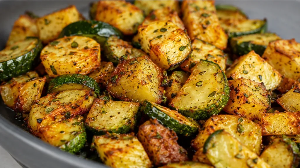 Courgettes & Pommes de Terre Croustillantes Airfryer - Pommes de terre Airfryer: préparez des légumes parfaitement croustillants en quelques minutes. Un accompa