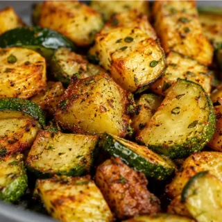 Courgettes & Pommes de Terre Croustillantes Airfryer
