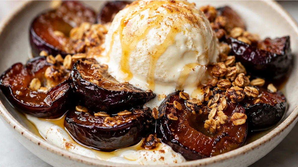 Prunes Rôties à l'Airfryer : Dessert Facile & Incroyable ! Prunes rôties : préparez ce dessert sain et savoureux à l'Airfryer. Faciles et rapides, ces prunes fo