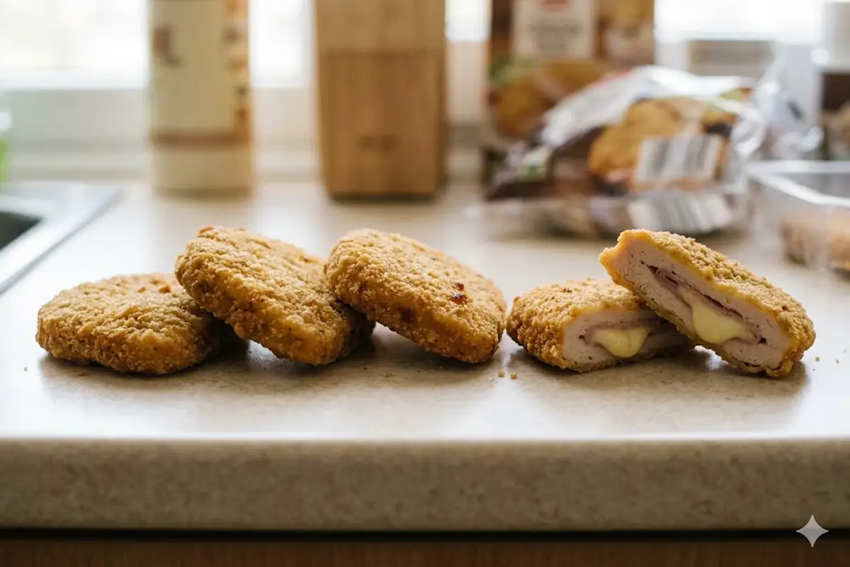 Cordons bleus industriels de plusieurs marques avant cuisson au air fryer