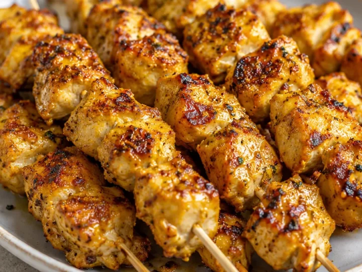 Brochettes de Poulet Airfryer Miel & Ail