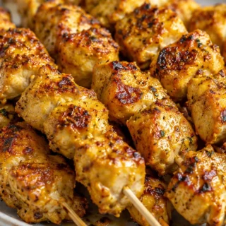 Brochettes de Poulet Airfryer Miel & Ail - brochettes poulet