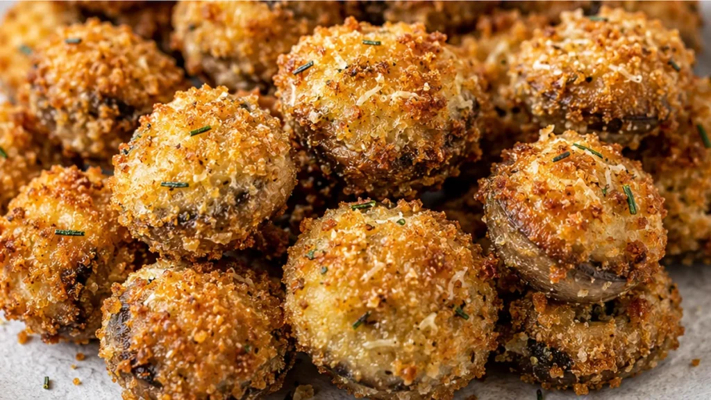 Champignons Panés Air Fryer : Croustillants et Irrésistibles ! Champignons panés : préparez ces délicieux champignons croustillants à l'Air Fryer en moins de 20