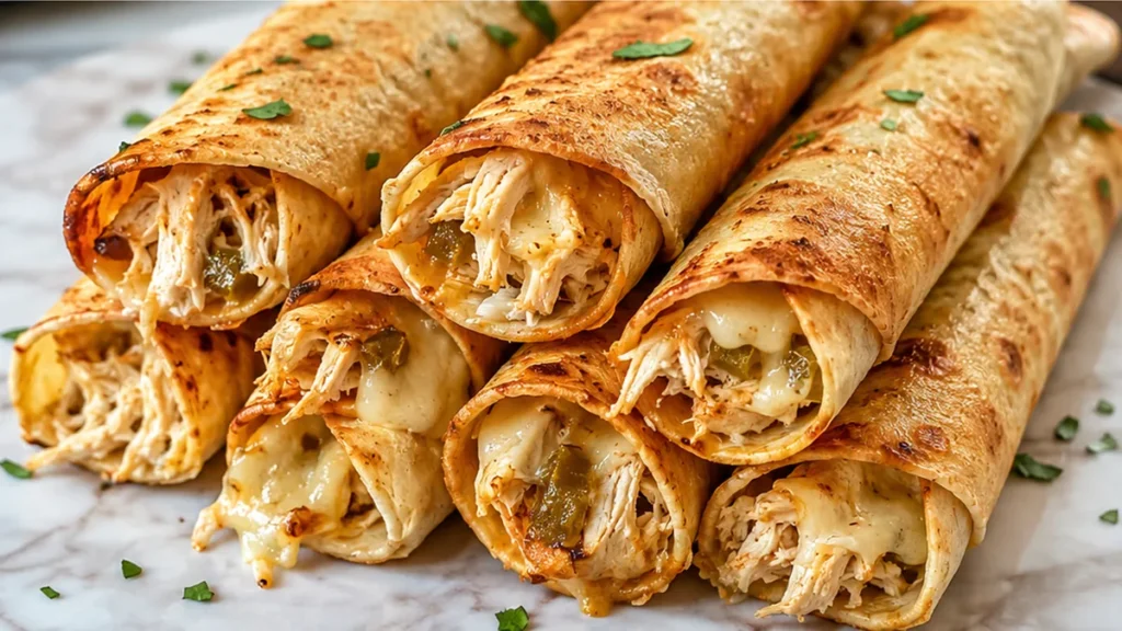Flautas de Poulet Croustillantes à l’Air Fryer