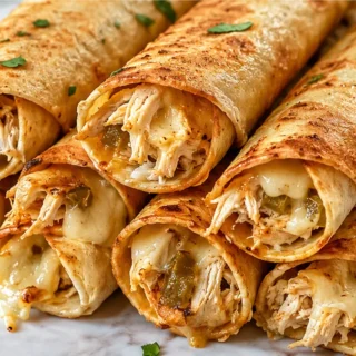 Flautas de Poulet Croustillantes à l'Air Fryer - flautas poulet