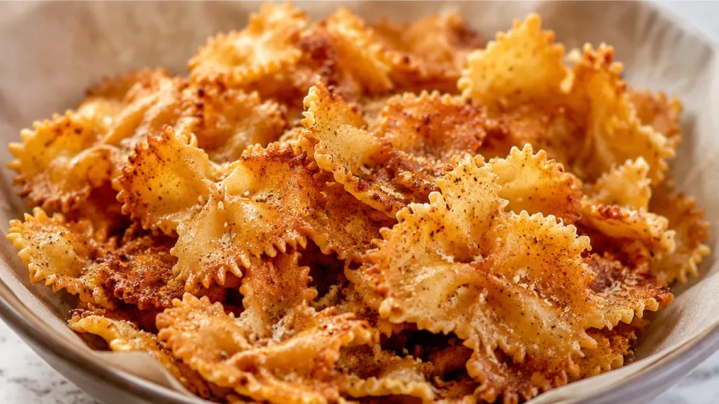PASTA CHIPS PARMESAN : L'Apéro Croustillant ! Pasta chips parmesan : réalisez ces chips de pâtes croustillantes à l'Air Fryer en quelques minutes. Parfaites pou