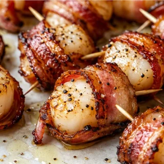 Pétoncles au Bacon Croustillants à l'Air Fryer ! - pétoncles bacon