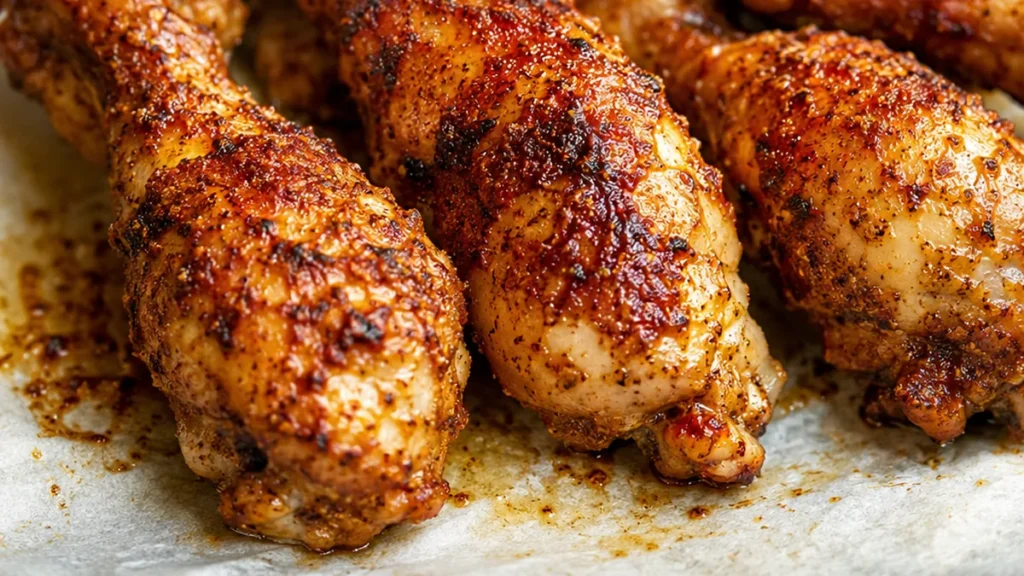 Pilons de Poulet Croustillants Express - Pilons de poulet épicés : préparez des pilons de poulet croustillants au Airfryer ou au four. Une recette facile pour u