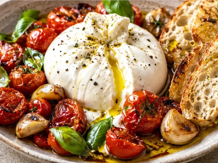 Salade Caprese Burrata et Tomates Rôties