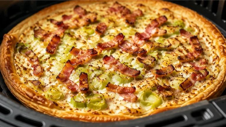 Tarte Fine Poireaux Lardons Airfryer Croustillante