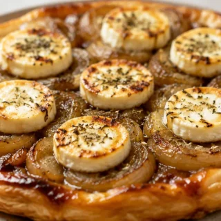 Tarte Tatin Oignons Chèvre au Airfryer : Le délice croustillant et fondant !