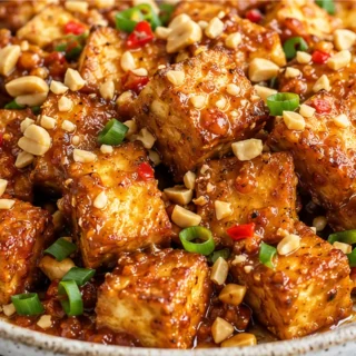 Tofu Croustillant au Curry & Cacahuète - tofu cacahuète