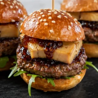 Mini-Burgers Foie Gras & Figue - mini burgers
