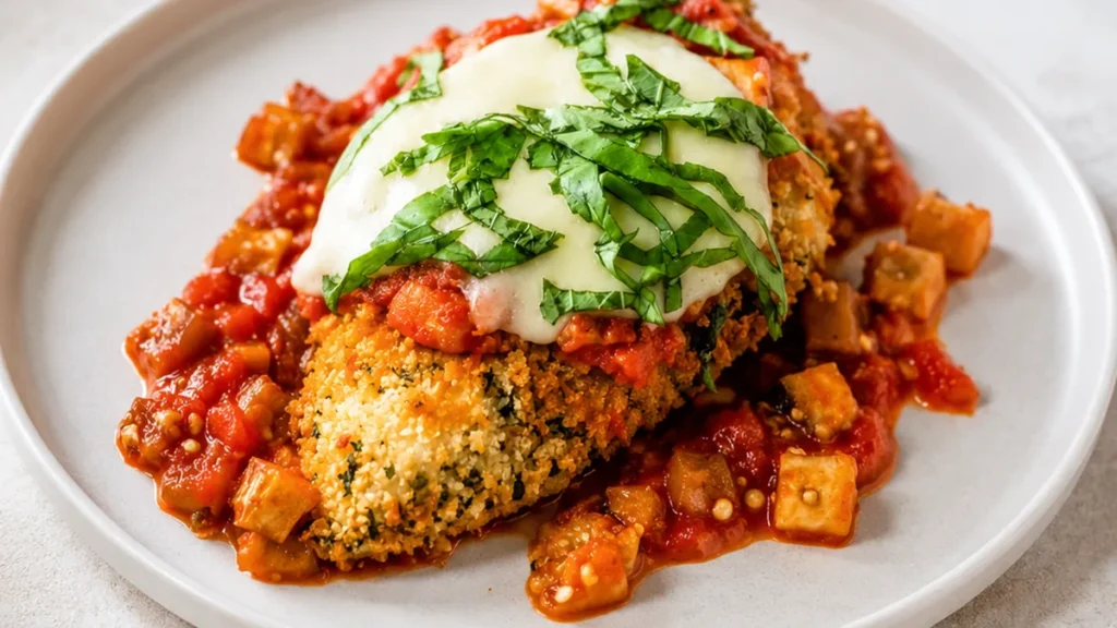Poulet Aubergine Parmesan Croustillant et Fondant