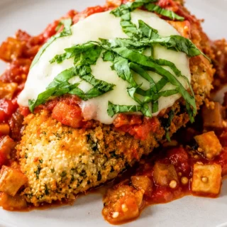 Poulet Aubergine Parmesan Croustillant et Fondant