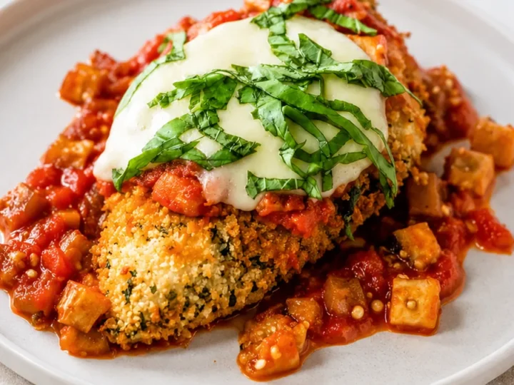 Poulet Aubergine Parmesan Croustillant et Fondant