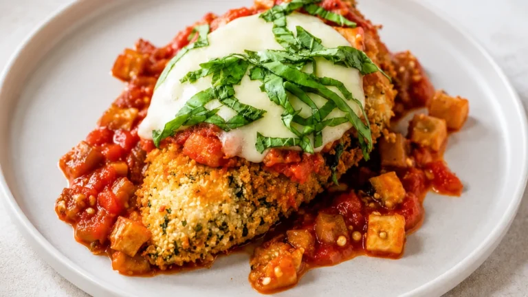 Poulet Aubergine Parmesan Croustillant et Fondant