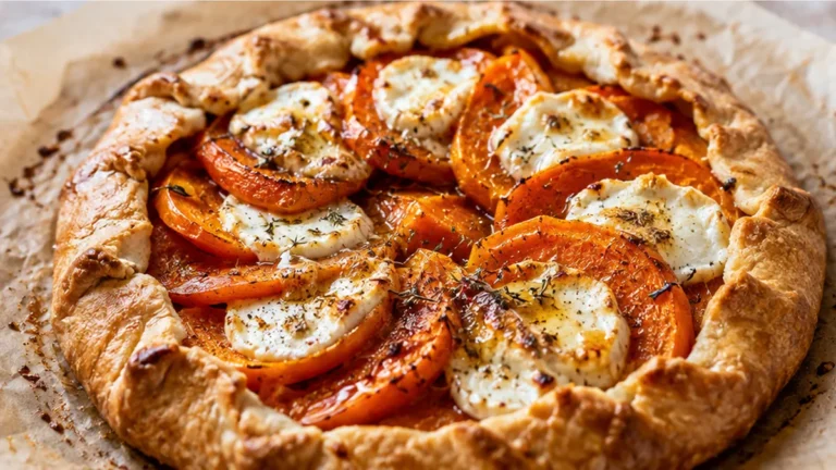 Tarte Rustique Potimarron Chèvre Miel Croustillante